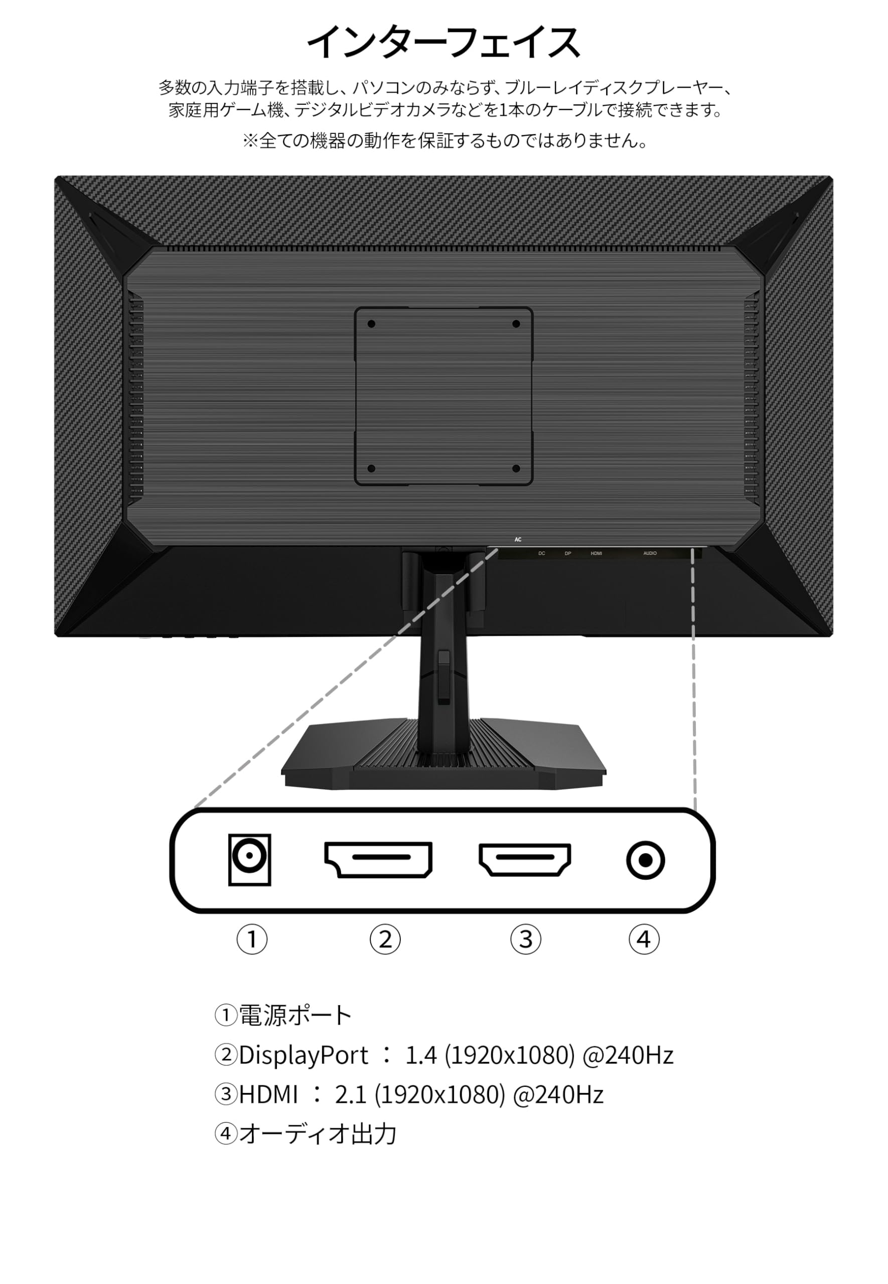 Amazon.co.jp: 【ECサイト限定】JAPANNEXT 24.5インチ IPSパネル搭載